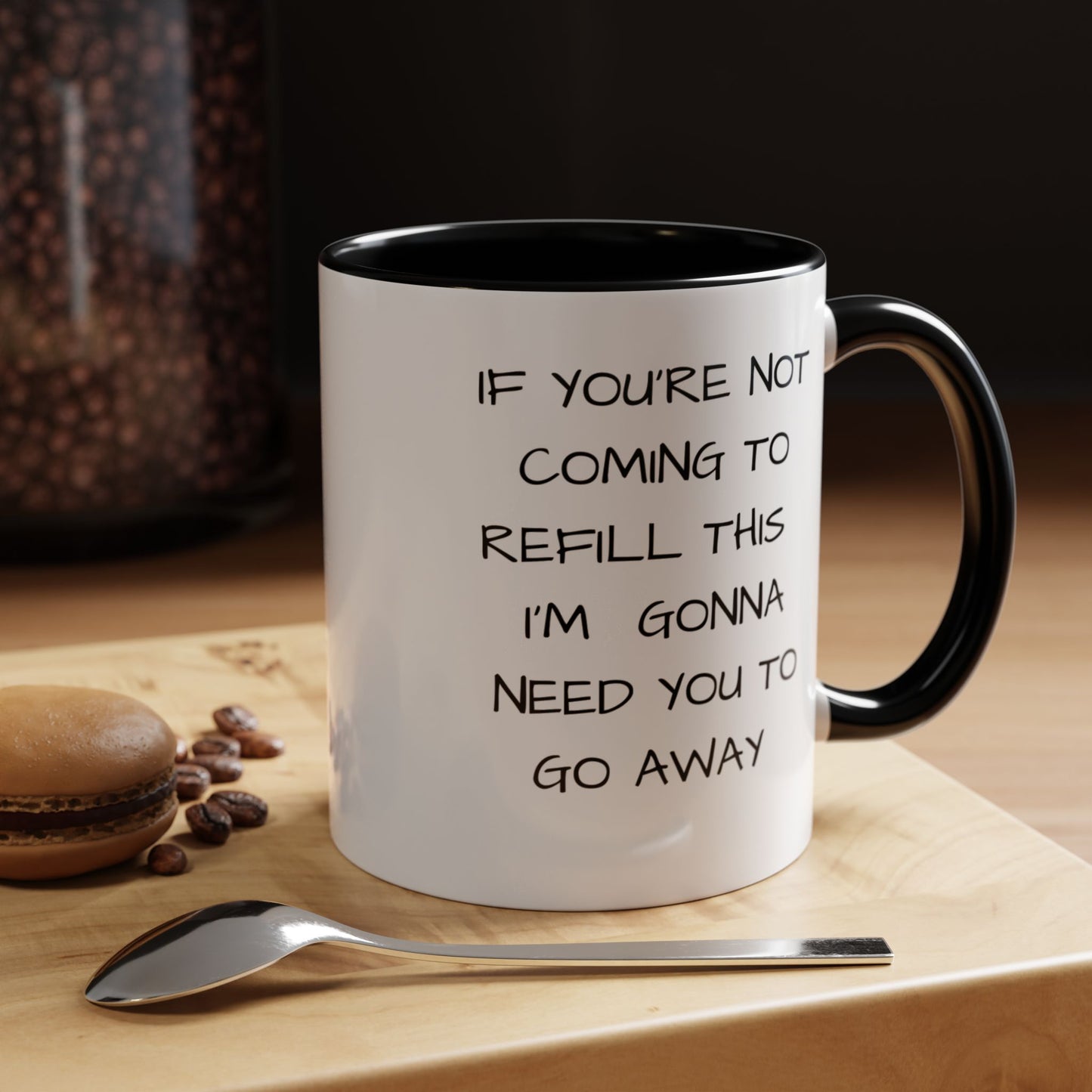 Funny Black and White Accent Coffee Mug - Pepper Rose Prints