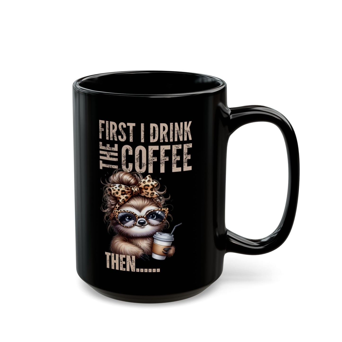 Fun Sloth Large Coffee Mug, Cute Animal Lover Gift, Coffee Lover Gift - Pepper Rose Prints