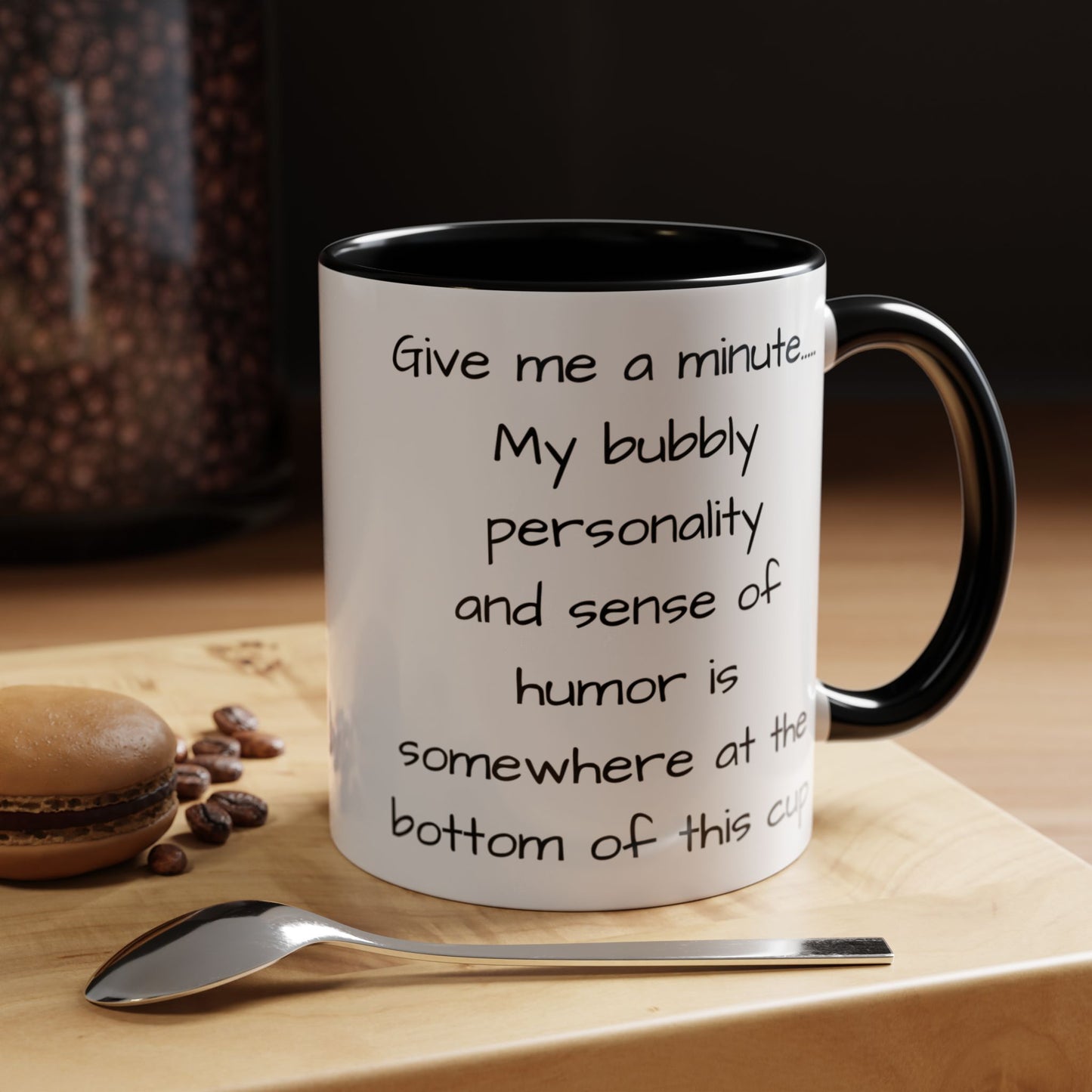 Sarcastic Black and White Accent Coffee Mug, 11oz - Pepper Rose Prints