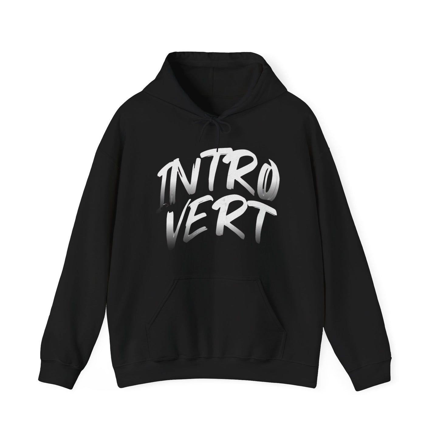 Graphic Typography Introvert Hooded Sweatshirt, Unisex Introvert Hoodie, Fun Message Gift - Pepper Rose Prints