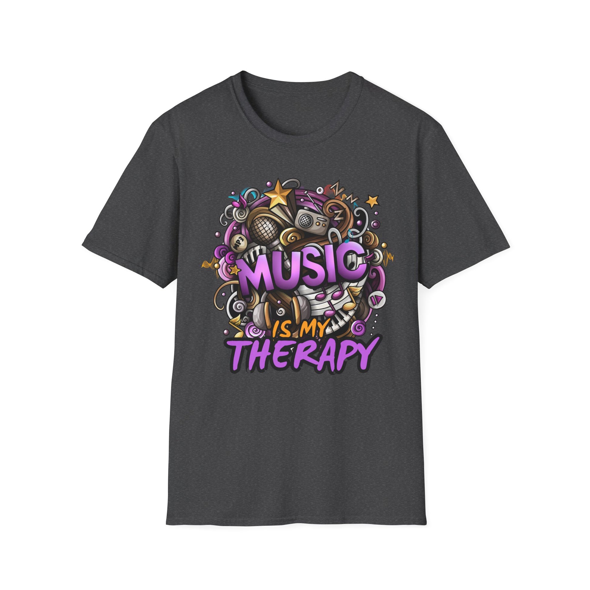 Music Therapy Typography T-Shirt - Pepper Rose Prints