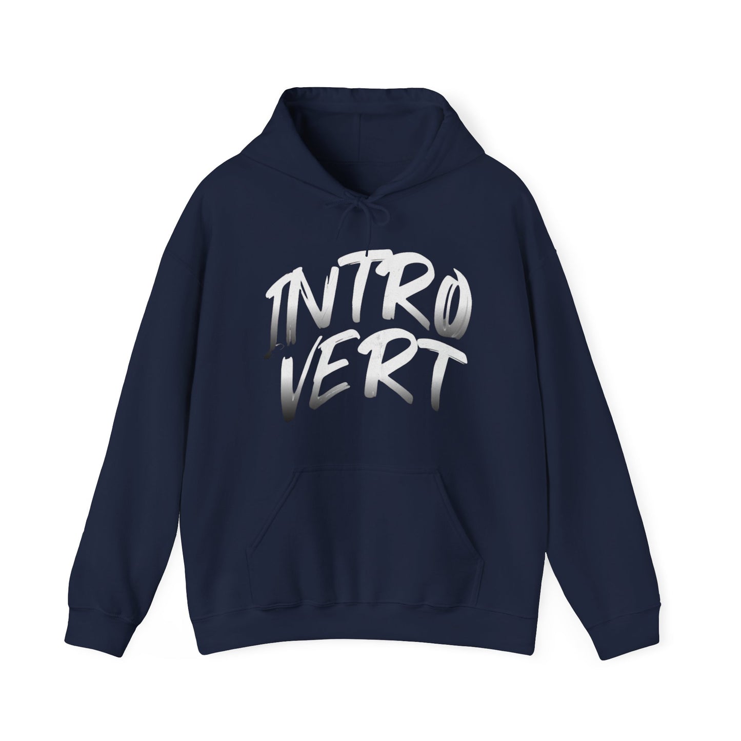 Graphic Typography Introvert Hooded Sweatshirt, Unisex Introvert Hoodie, Fun Message Gift - Pepper Rose Prints