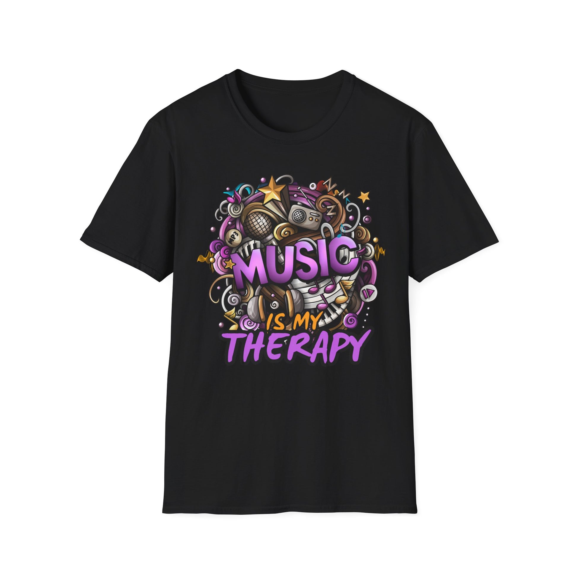 Music Therapy Typography T-Shirt - Pepper Rose Prints