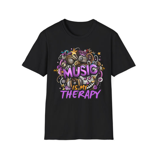 Music Therapy Typography T-Shirt - Pepper Rose Prints