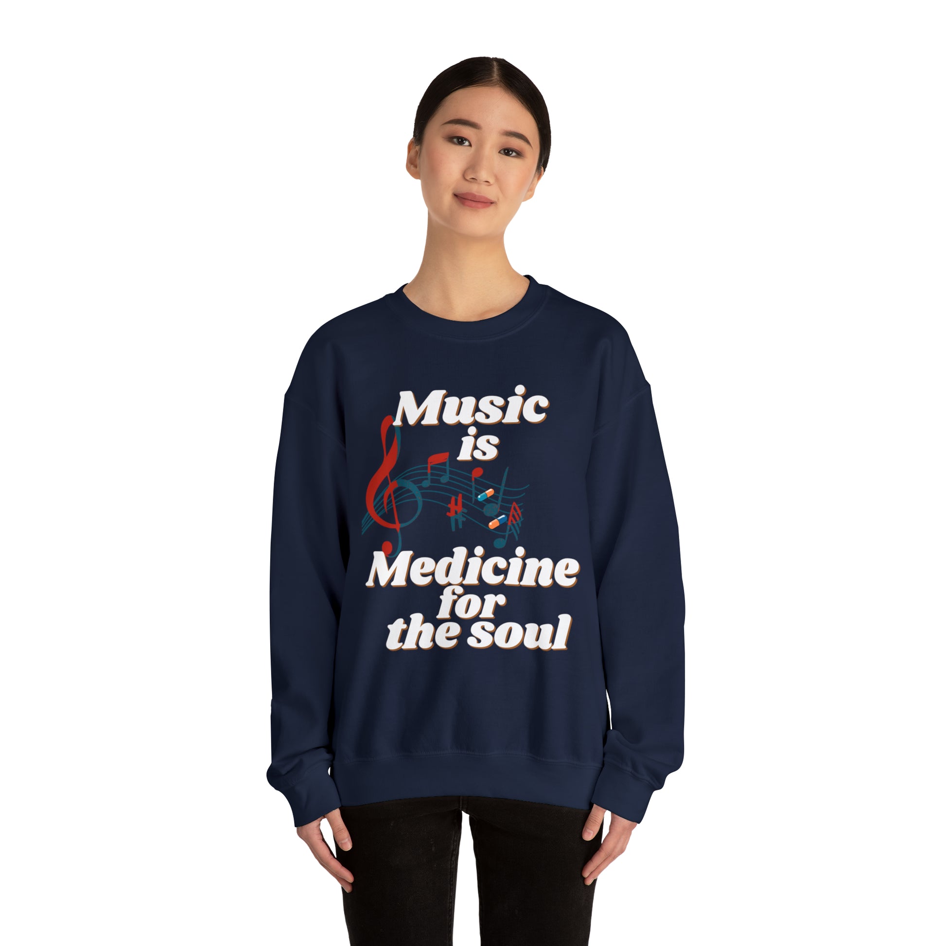 Unisex Crewneck Sweatshirt Medicine for the Soul - Pepper Rose Prints