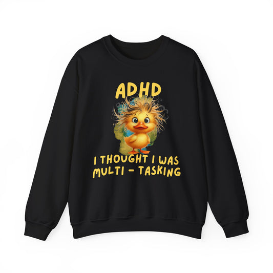 Funny ADHD Crewneck Sweatshirt - Pepper Rose Prints