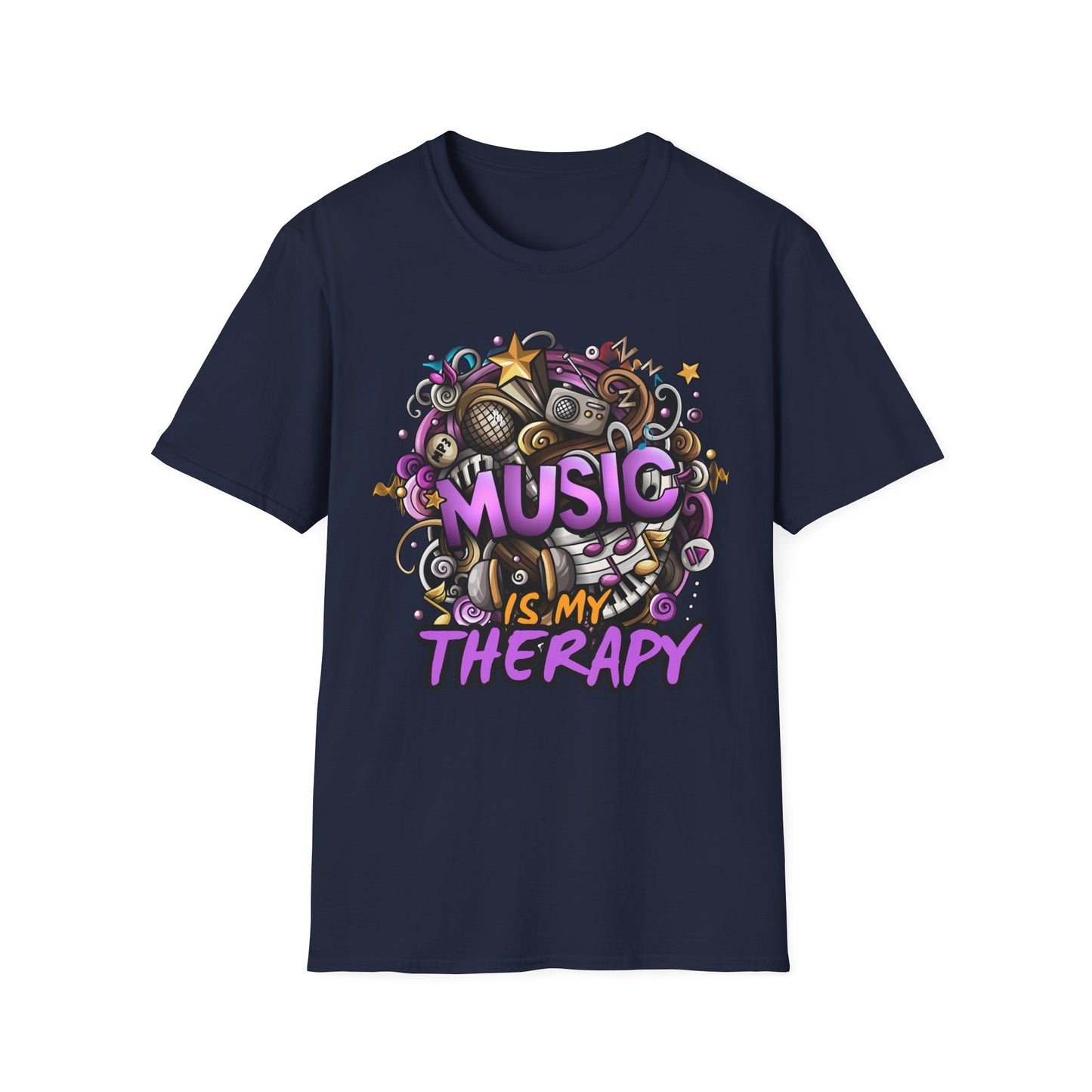 Music Therapy Typography T-Shirt - Pepper Rose Prints