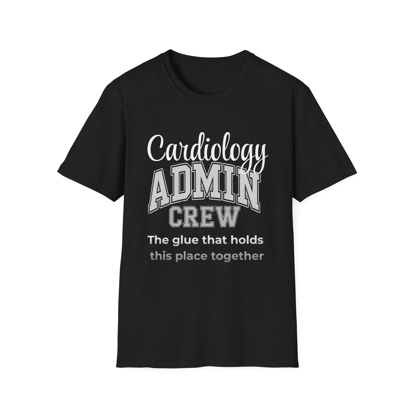 Cardiology Admin Crew Soft Style Cotton Crewneck Tee - Pepper Rose Prints