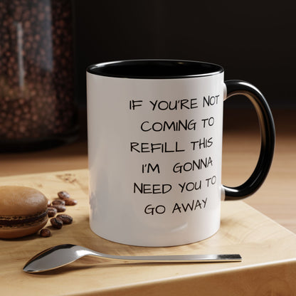 Funny Black and White Accent Coffee Mug - Pepper Rose Prints