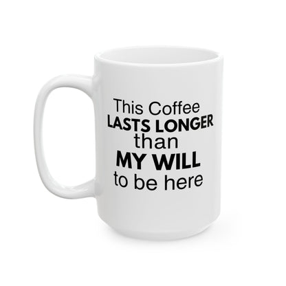 Funny Sarcastic Saying Ceramic Coffee Mug, Remote worker, Coworker gift - Pepper Rose Prints