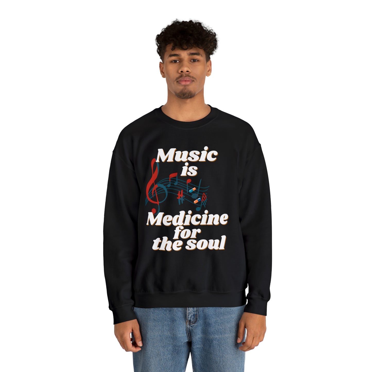 Unisex Crewneck Sweatshirt Medicine for the Soul - Pepper Rose Prints