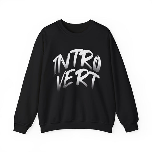 Unisex Graphic introvert Typography Heavy Blend Sweatshirt - Pepper Rose Prints