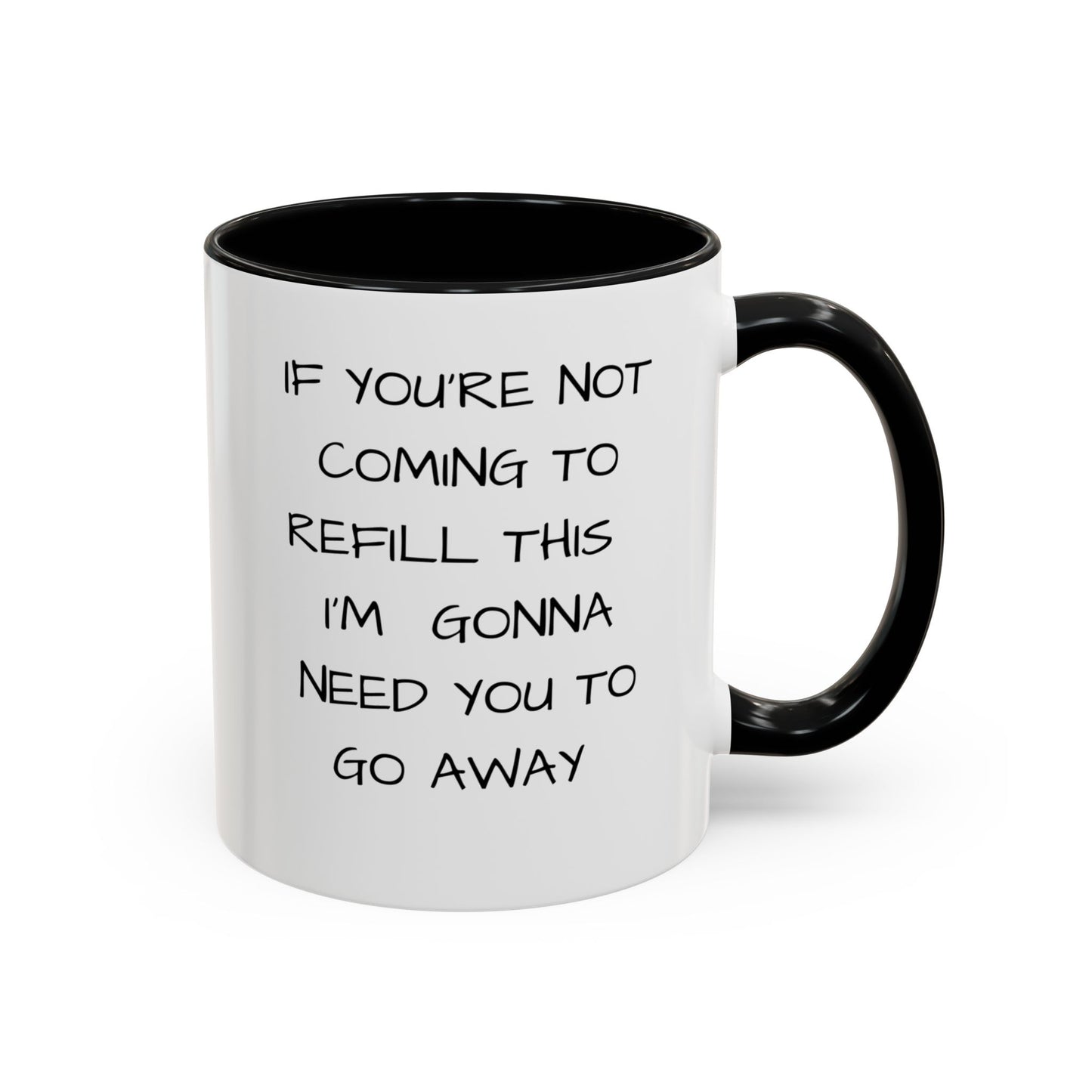 Black and White Go Away Coffee Mug - Pepper Rose Prints