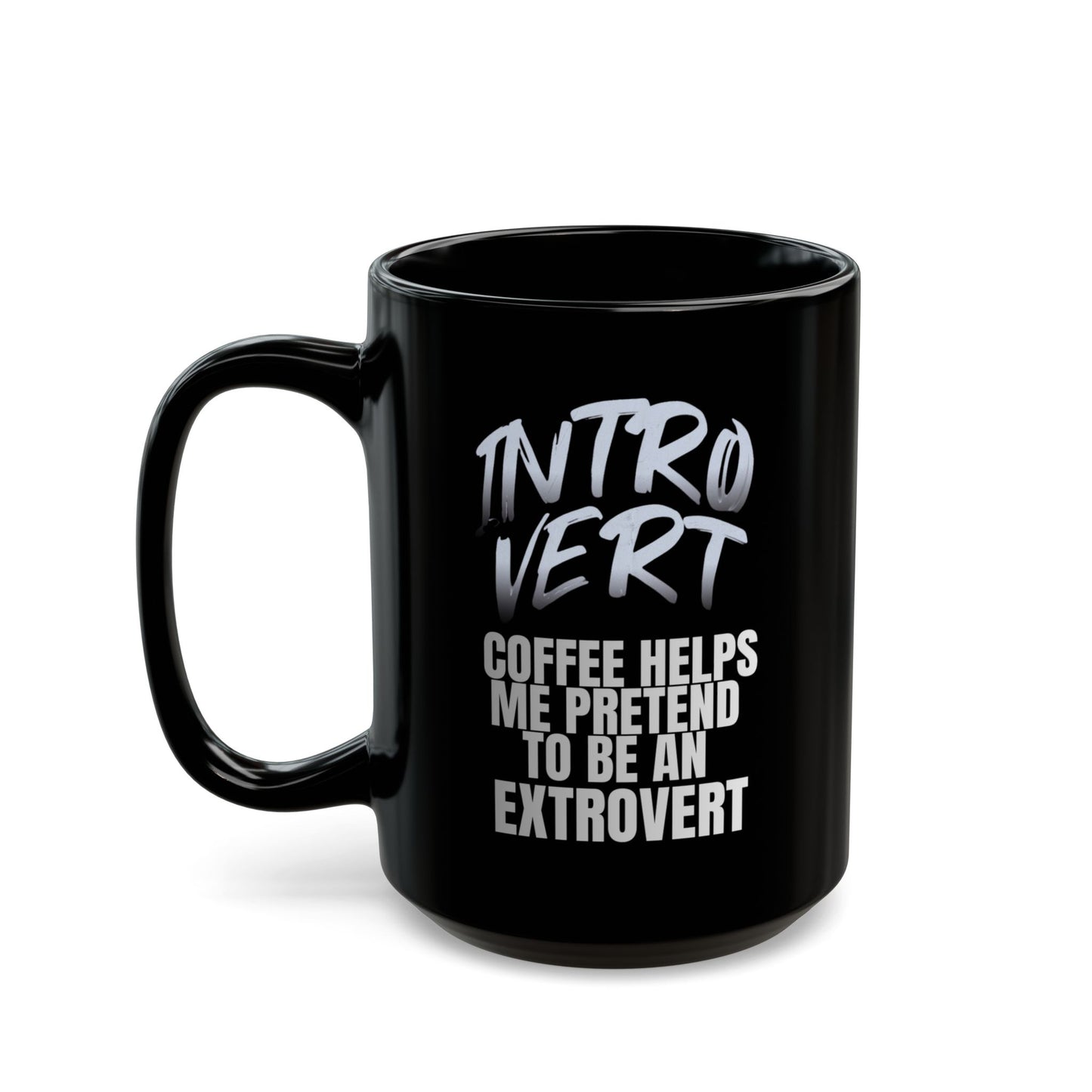 Fun Introvert Coffee Mug, 15oz Mental Health Cup - Pepper Rose Prints