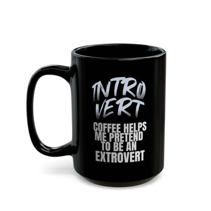 Fun Introvert Coffee Mug, 15oz Mental Health Cup - Pepper Rose Prints