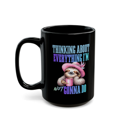 Sarcastic Sloth Design Large Coffee Mug, Cute Animal Lover Gift, Coffee Lover Gift - Pepper Rose Prints