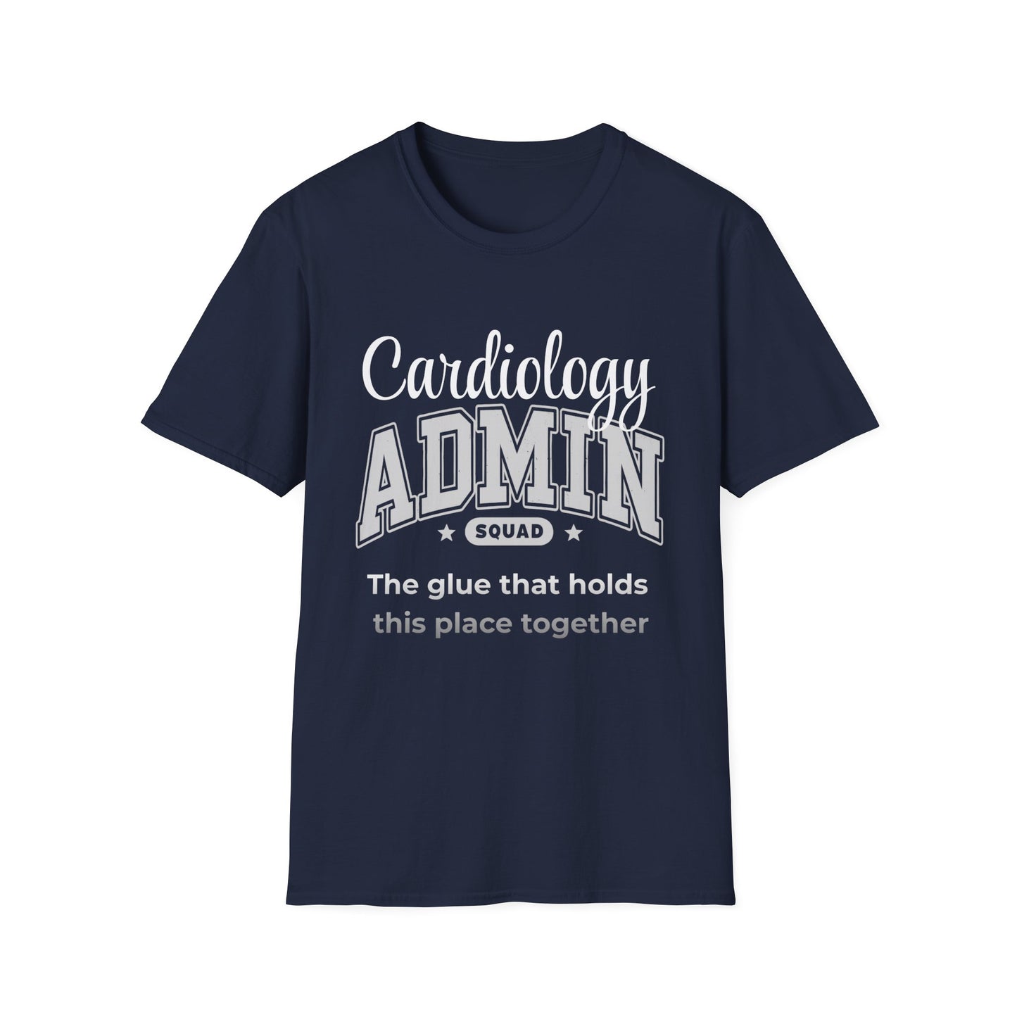 Cardiology Admin Squad Soft Style Healthcare Cotton Crewneck Tee - Pepper Rose Prints