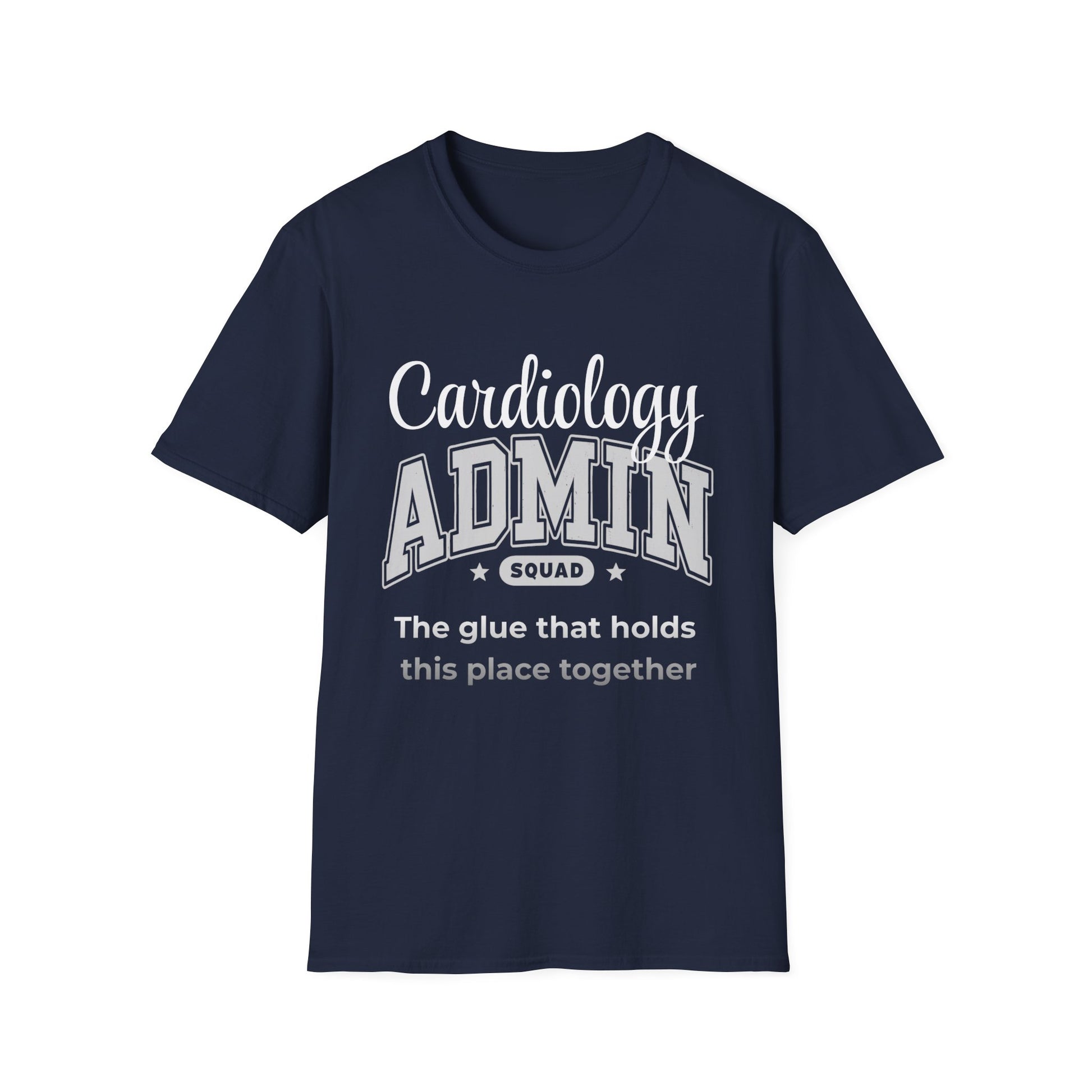 Cardiology Admin Squad Soft Style Healthcare Cotton Crewneck Tee - Pepper Rose Prints